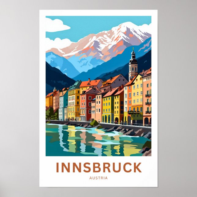 Póster Innsbruck Austria Travel Print (Frente)