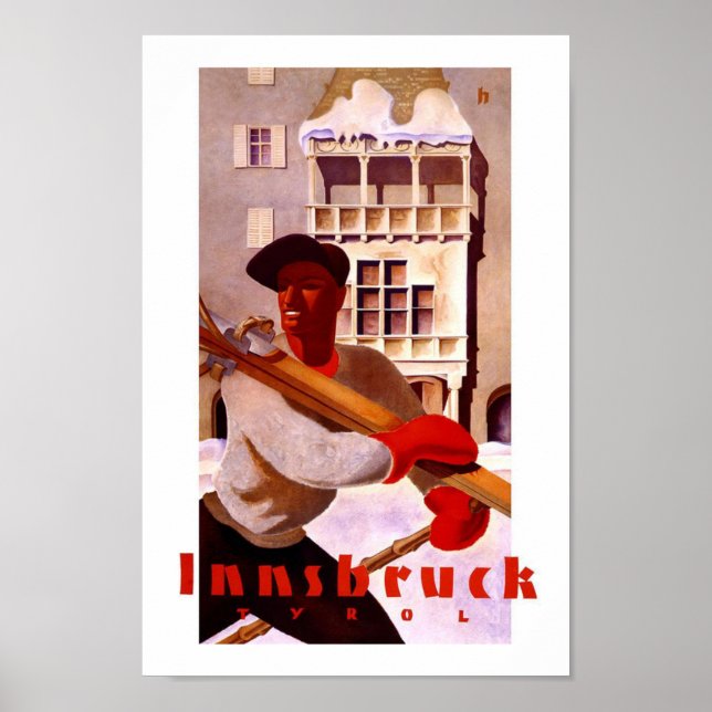 Póster Innsbruck Austria Vintage Travel (Frente)