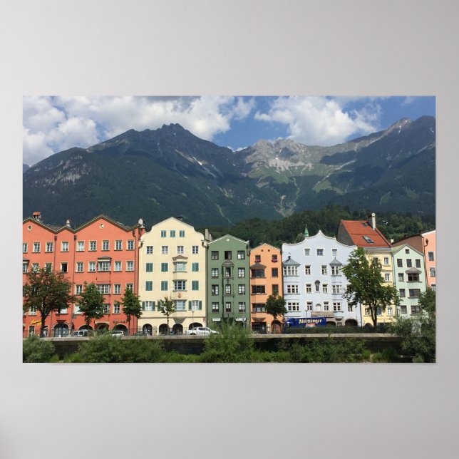 Póster Innsbruck Ciudad austriaca del Tirol (Frente)