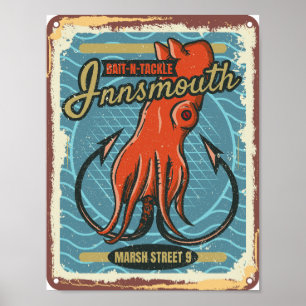Póster Innsmouth Bait and Tackshing Lovecraft