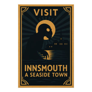 Póster Innsmouth by Moonlight - Un viaje al estilo Art De