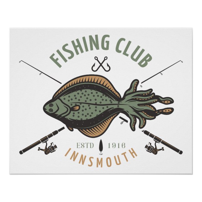 Póster Innsmouth Fishing Club Lovecraft (Anverso)