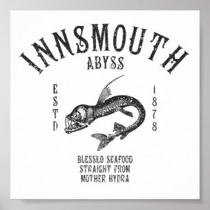 Póster Innsmouth Seafood Pescado Profundo Viperfish