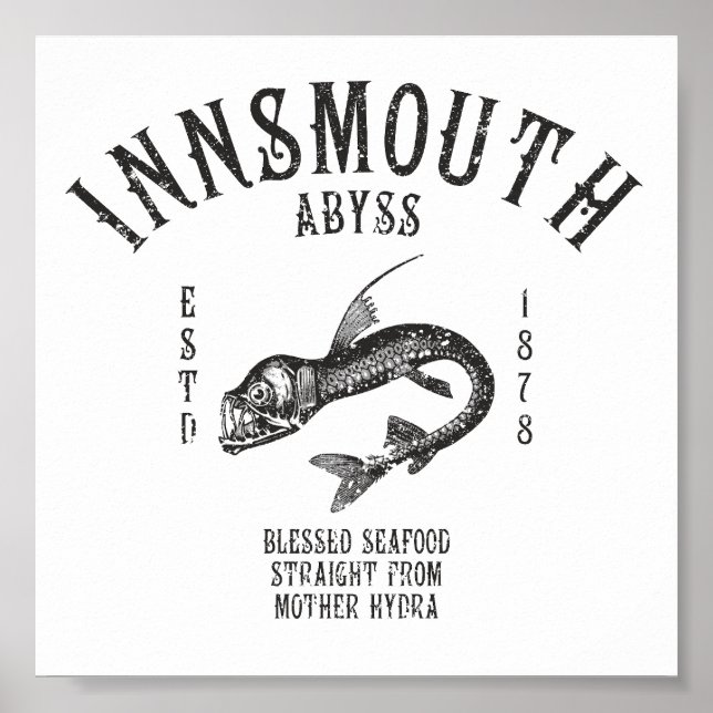 Póster Innsmouth Seafood Pescado Profundo Viperfish (Frente)