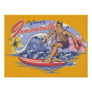 Póster Innsmouth Surfing Lovecraft