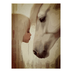 Póster Inocente Vínculo – Arte de Niños y Caballos