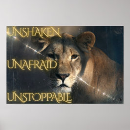 Póster Inquebrantable.  Sin miedo.  Imparable.