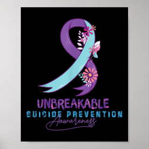 Póster Inquebrantables advertencias de prevención del sui