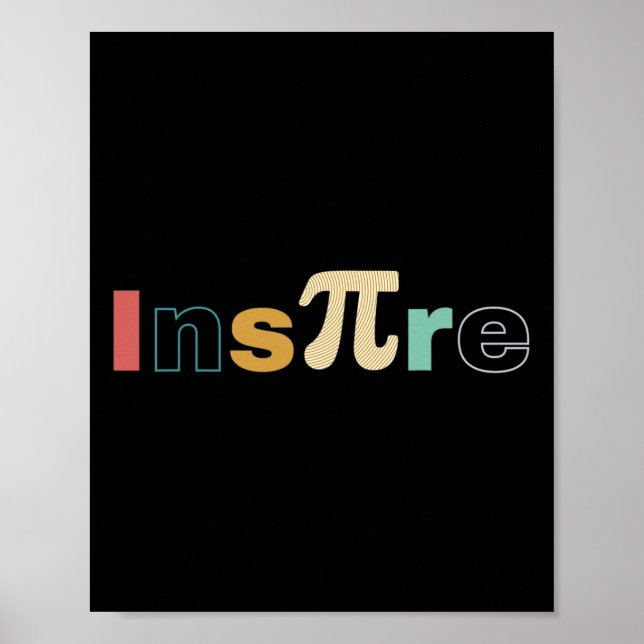 Póster Ins-pi-re Math Math Math Math Nerd Y Pi Day (Frente)