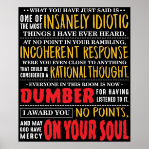 Póster Insanely Idiotic