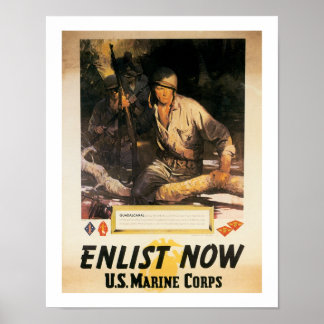 Póster Inscríbase ahora - Cuerpo de Marines de Estados Un