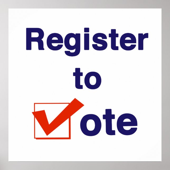 Póster Inscríbase Para Votar 2024 (Frente)