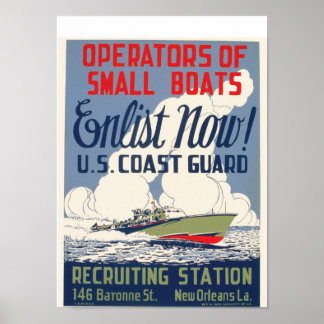 Póster ¡Inscríbete ahora! Guardia Costera de Estados Unid