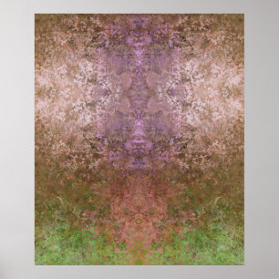 Póster Inscripción De La Naturaleza Abstracto De La Tinta