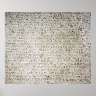 Póster Inscripción en la lengua de Kushana escrita