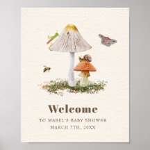 Insect Mushroom Woodland Nature Baby Shower