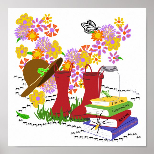 Póster Insect Safari Niños (Frente)