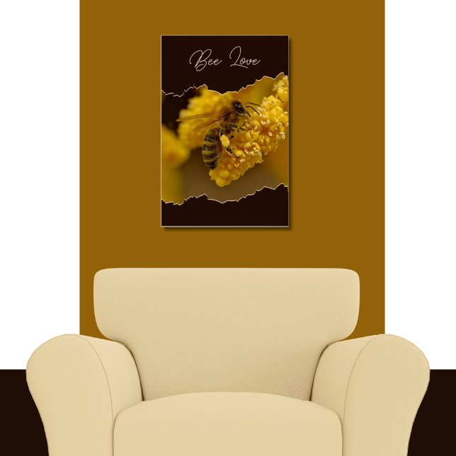 Póster Insectos de amor para abejas inspirados en la natu (Bee Love Insect Poster)