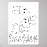 Insectos Escarabajos Para Colorear Lindos