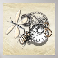 Insectos mecánicos de los engranajes de vapor