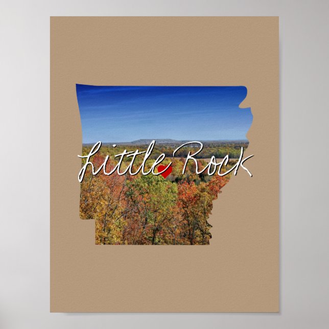 Póster Inserción de foto estatal en Arkansas y nombre de  (Frente)