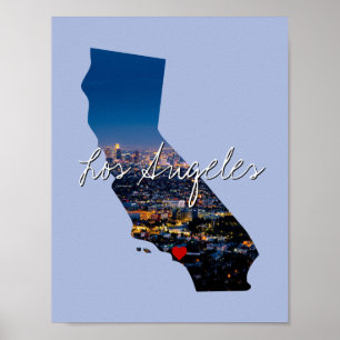 Póster Inserción de foto estatal en California y nombre d