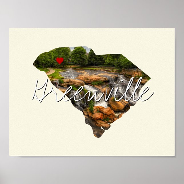 Póster Inserción de foto estatal en Carolina del Sur y no (Frente)