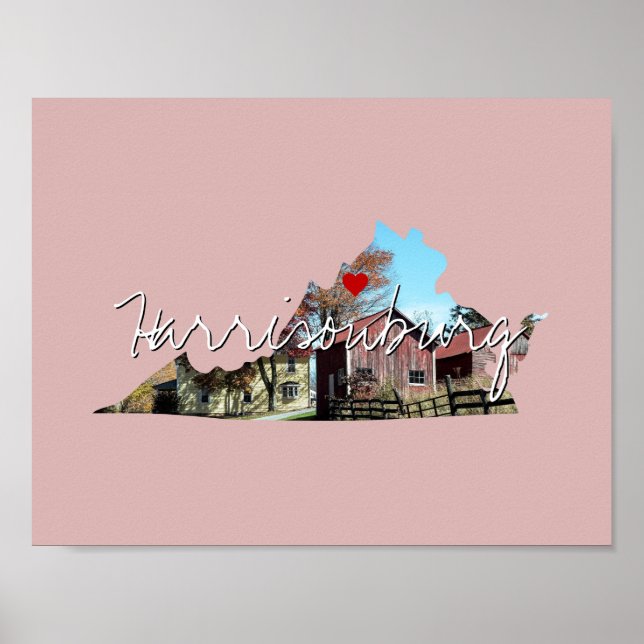 Póster Inserción de foto estatal en Virginia y nombre de  (Frente)