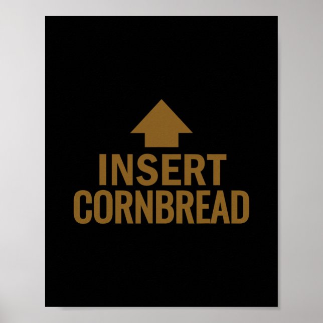 Póster Insert Cornbread Funny Thanksgiving Pointing Arrow (Frente)