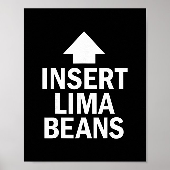 Póster Insert Lima Beans divertido Día de Acción de Graci (Frente)