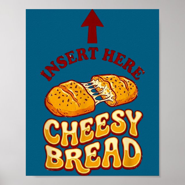 Póster Insertar camiseta de pan con queso divertido amant (Frente)