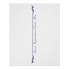 Póster Insertar cita Inspiradora aquí - Púrpura