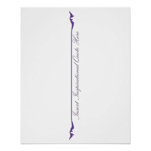 Póster Insertar cita Inspiradora aquí - Púrpura