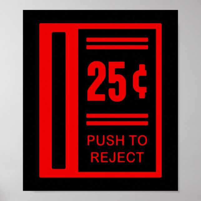 Póster Insertar moneda para reproducir videojuego en casc (Frente)