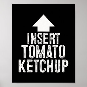 Póster Insertar Salsa de Tomate Halloween Flecha Apuntand