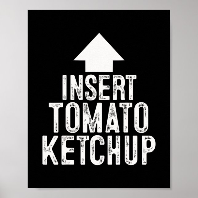 Póster Insertar Salsa de Tomate Halloween Flecha Apuntand (Frente)