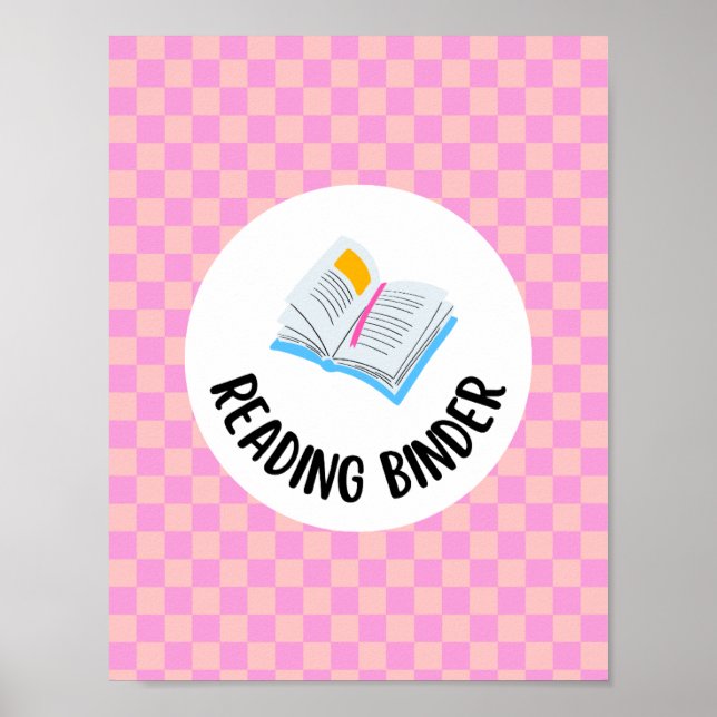 Póster insertar título de carpeta de lectura página  (Frente)