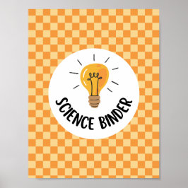 Póster inserto de carpeta de ciencias para maestros o car