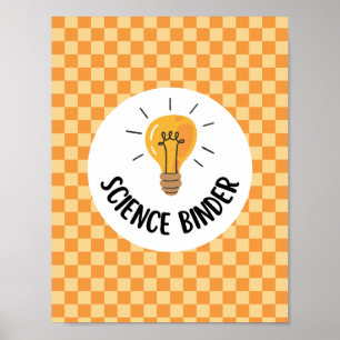 Póster inserto de carpeta de ciencias para maestros o car