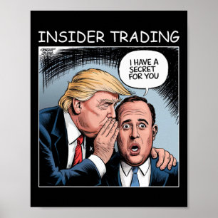 Póster Insider Trading Trump - Divertido 