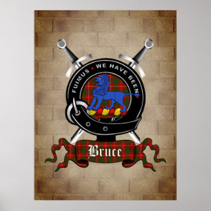Póster Insignia Bruce Clan en el Poster Castle Wall 18x24