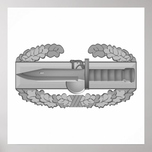 Póster Insignia de acción de combate (Frente)