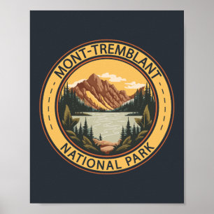 Póster Insignia de Canadá del Parque Nacional Mont-Trembl