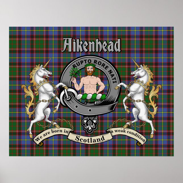 Póster Insignia de clan de Aikenhead (Frente)