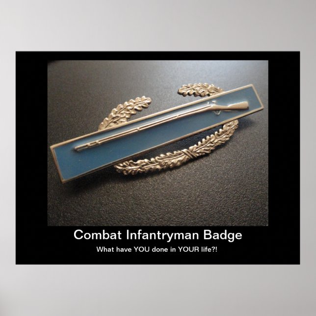 Póster Insignia de combate de infantería (Frente)