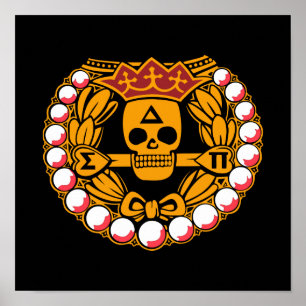 Póster Insignia de cráneo de Delta Sigma Pi