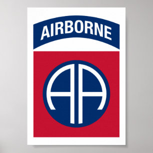 Póster Insignia de la 82ª División Aerotransportada Veter
