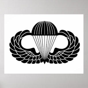 Póster insignia de paracaidista