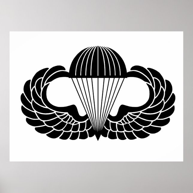 Póster insignia de paracaidista (Frente)