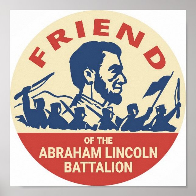 Póster Insignia Emblem de la Brigada Abraham Lincoln (Frente)